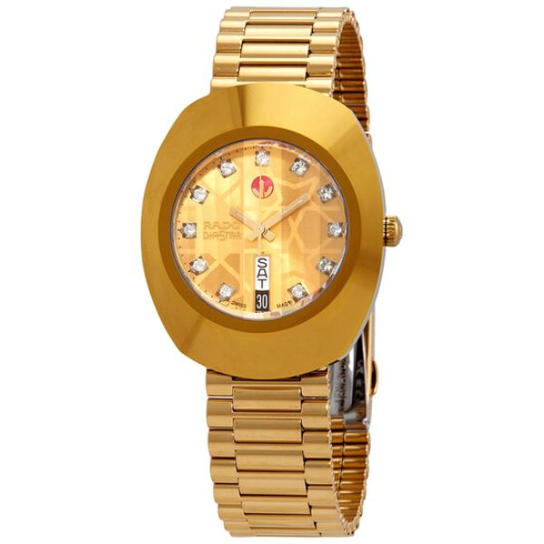 Rado The Original Automatic Gold Dial Yellow Gold PVD Men&#039;s Watch R12413503