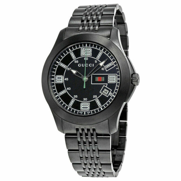 [추가비용없음] 구찌 GUCCI YA126202 G-Timeless Chronograph Black Rubber Strap Watch