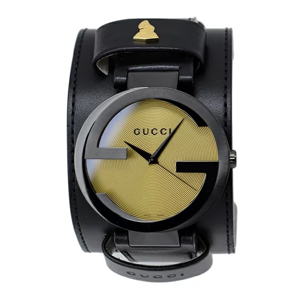 [추가비용없음] 구찌 GUCCI YA133202 Grammy XL Black Leather Cuff