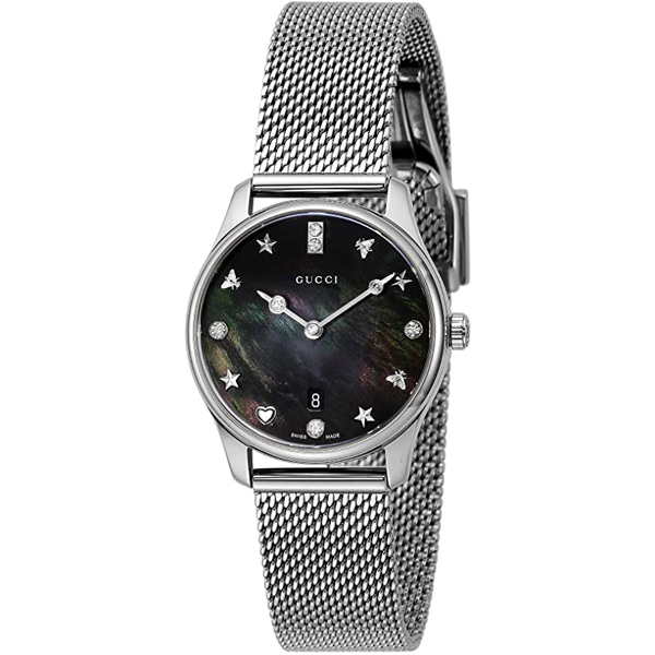 [추가비용없음] 구찌 YA1265001 G-Timeless Mother of Pearl Stainless Steel Watch