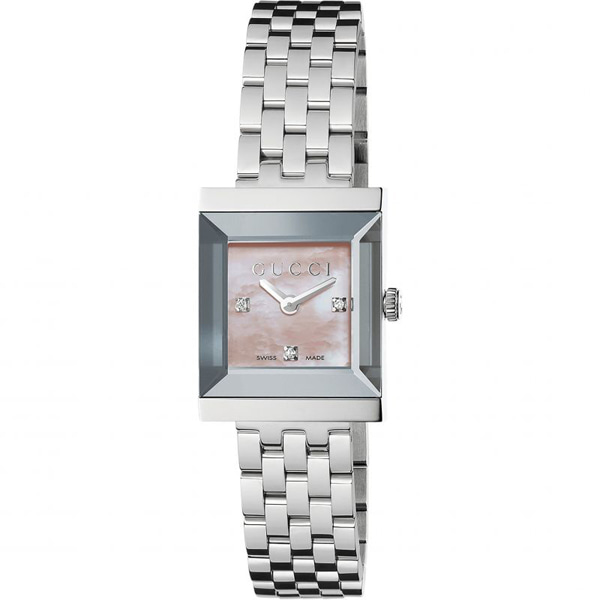 [추가비용없음] 구찌 YA128401 G-Frame Diamond Ladies Watch