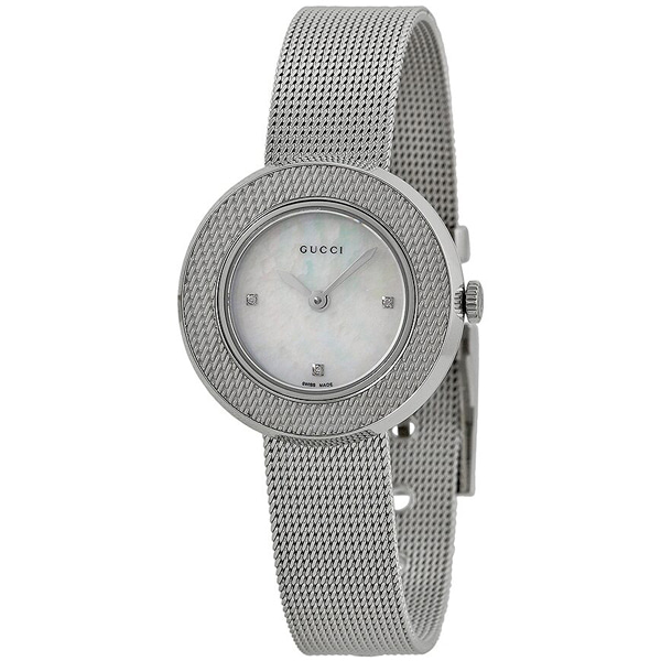 [추가비용없음] 구찌 YA129517 U-Play Stainless Steel Quartz Sapphire Crystal Watch
