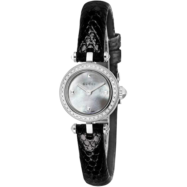 [추가비용없음] 구찌 YA141511 Diamantissima Diamond Lizard Leather Ladies Watch