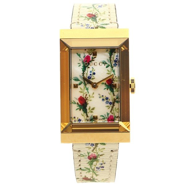 [추가비용없음] 구찌 YA147407 G-Frame Floral Dial Ladies Watch
