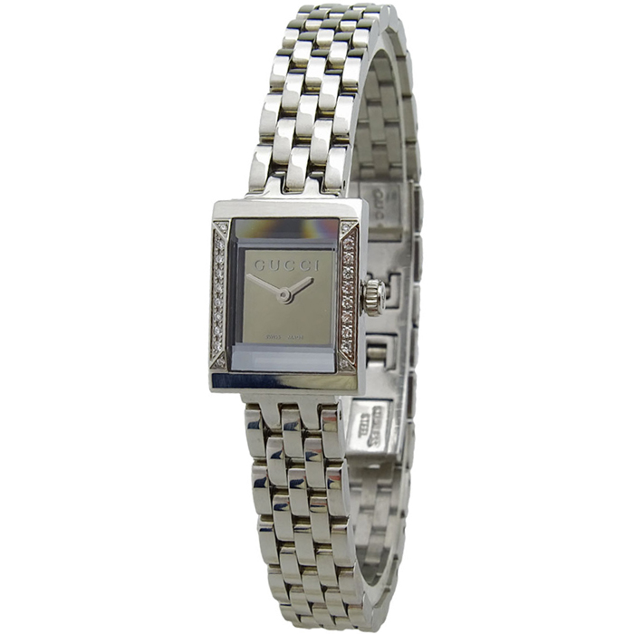 [추가비용없음] 구찌 시계 GUCCI YA128508 G-Frame Square Steel Bracelet Diamond Case Watch