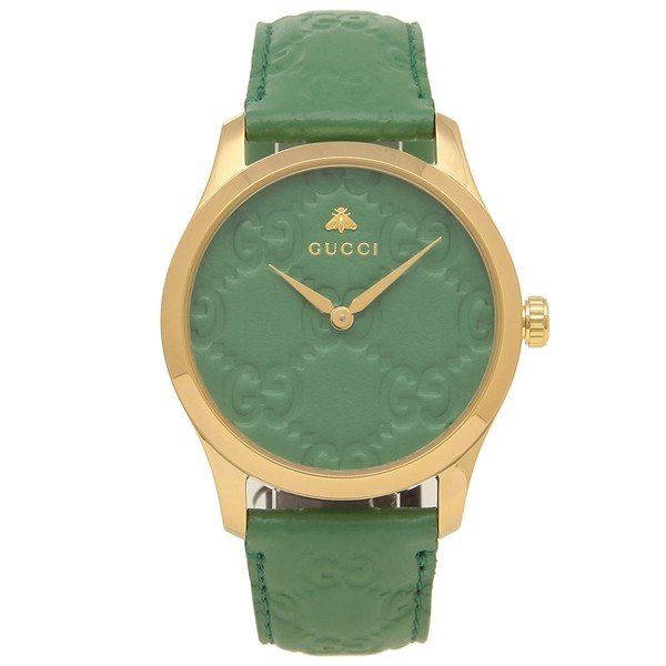 [추가비용없음] 구찌 GUCCI YA1264099 G-timeless Green Dial 38mm Leather Watch