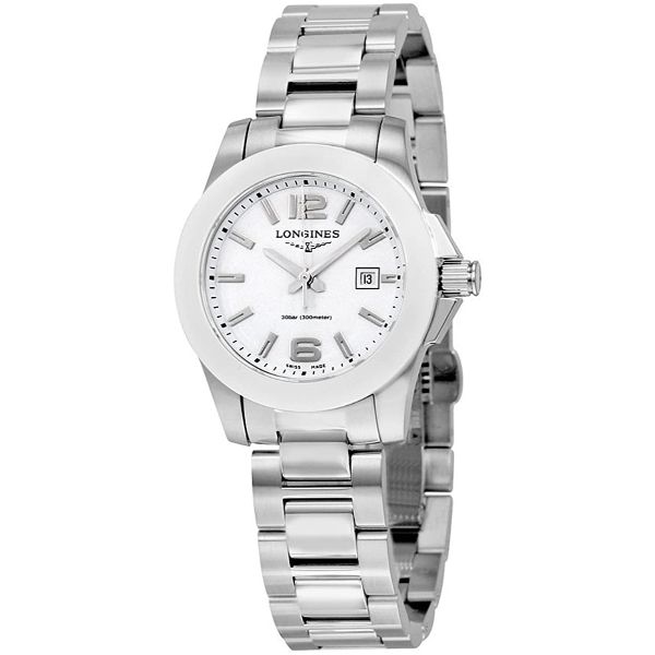 LONGINES L3.257.4.16.6 Conquest White Dial Stainless Steel Ladies Watch