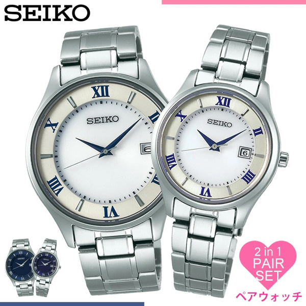 [추가비용없음] SEIKO 세이코 SELECTION 티타늄 커플시계 페어 SBPX113 STPX063
